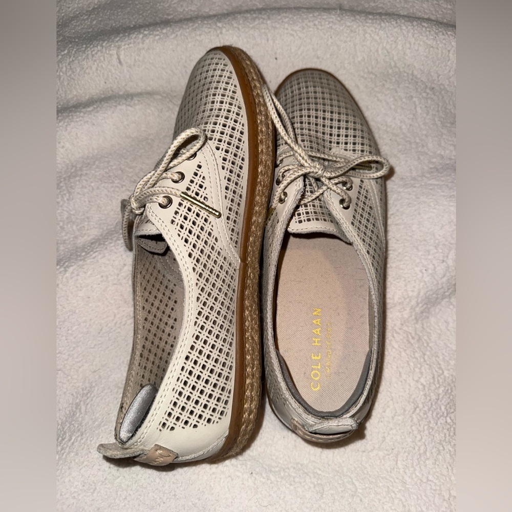 Cole Haan Beige Woven Sneakers